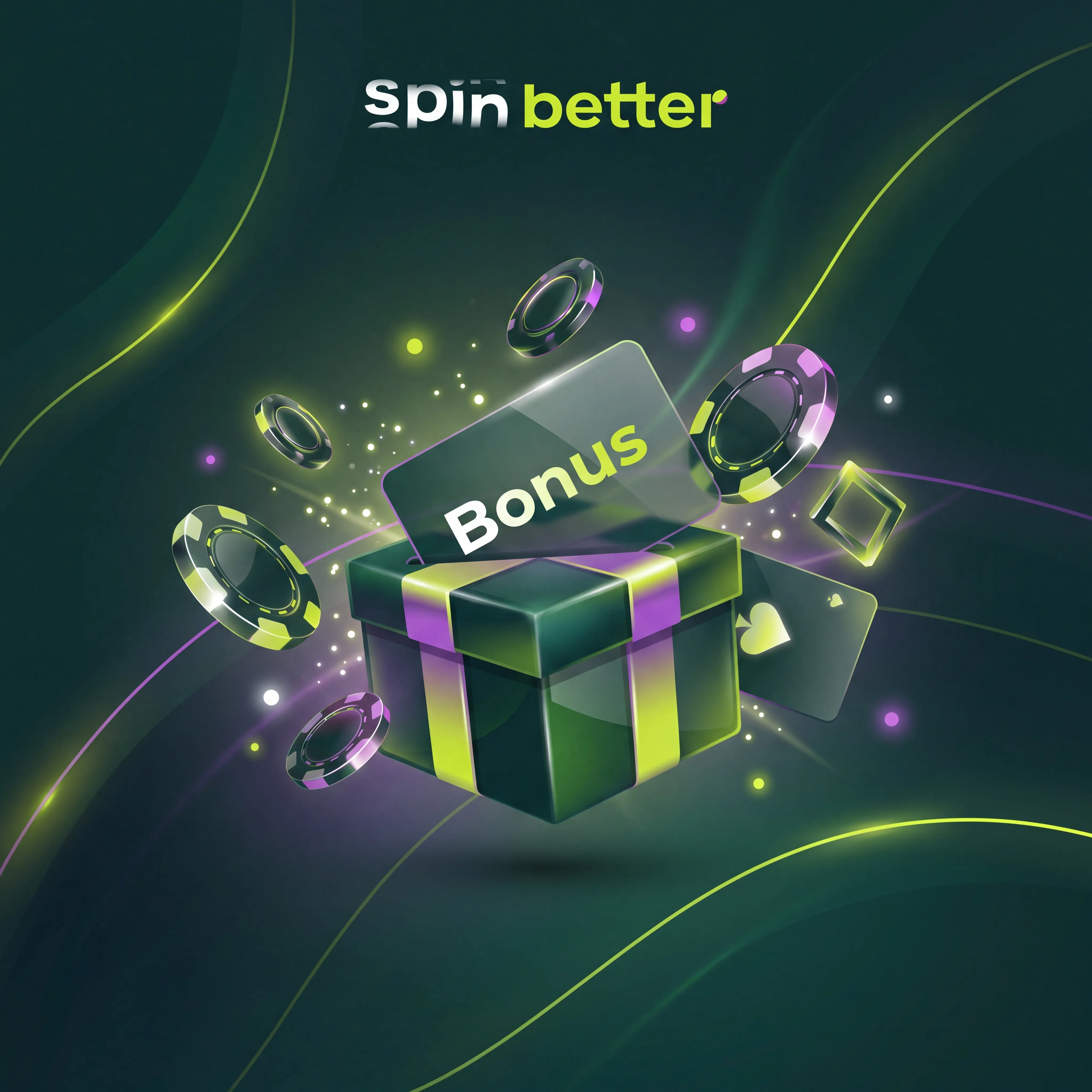 SpinBetter Bonusgeschenk mit Spielkarten und Jetons